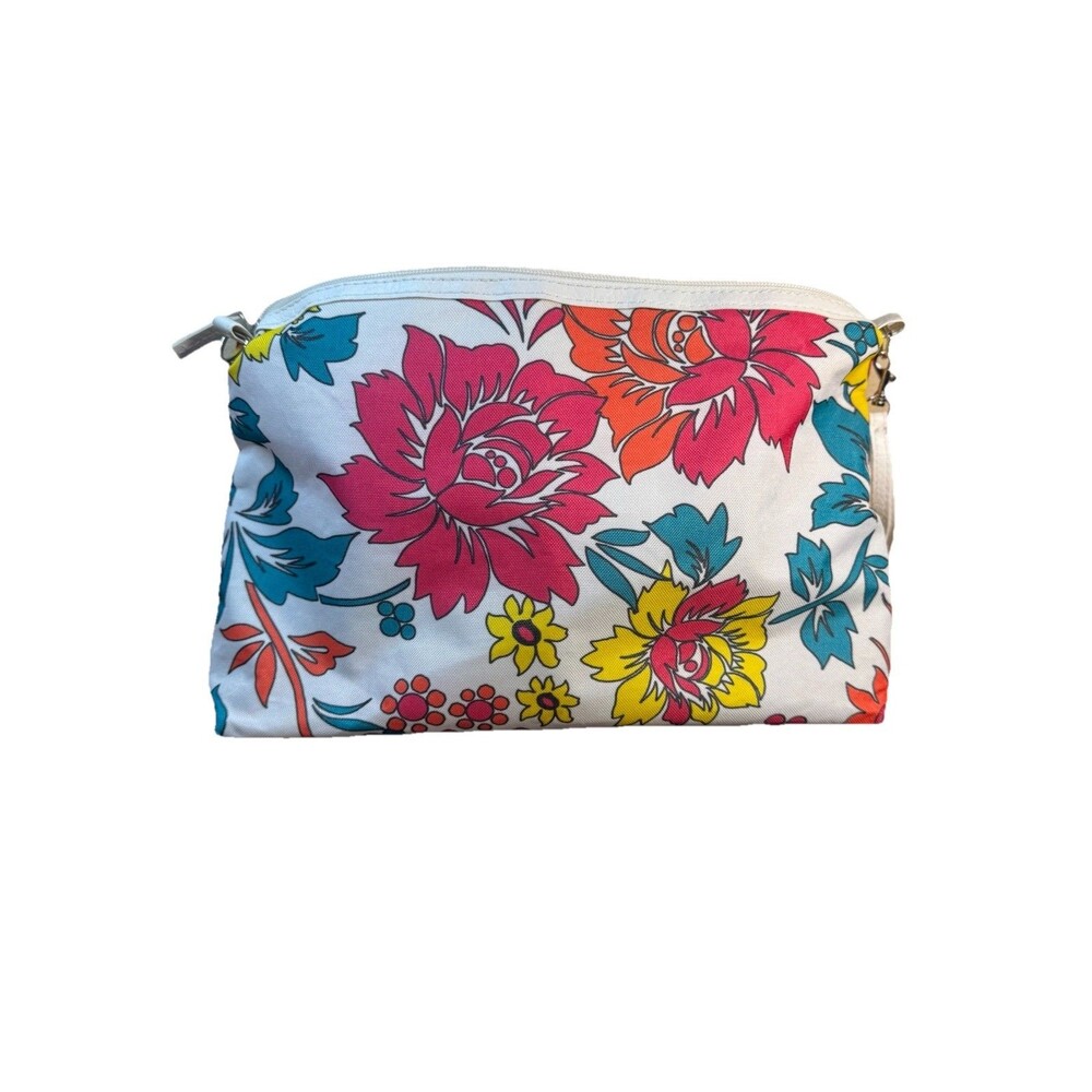 Woman Within bright floral Travel Clutch Preowned